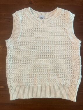 cabi Shelly Vest Knit Sleeveless Crew Sweater Style 6841 XS Spring 2026